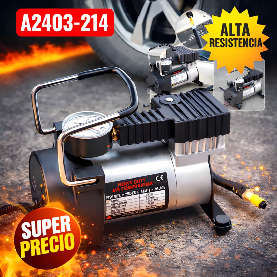 COMPRESOR DE AIRE PARA AUTO PORTATIL