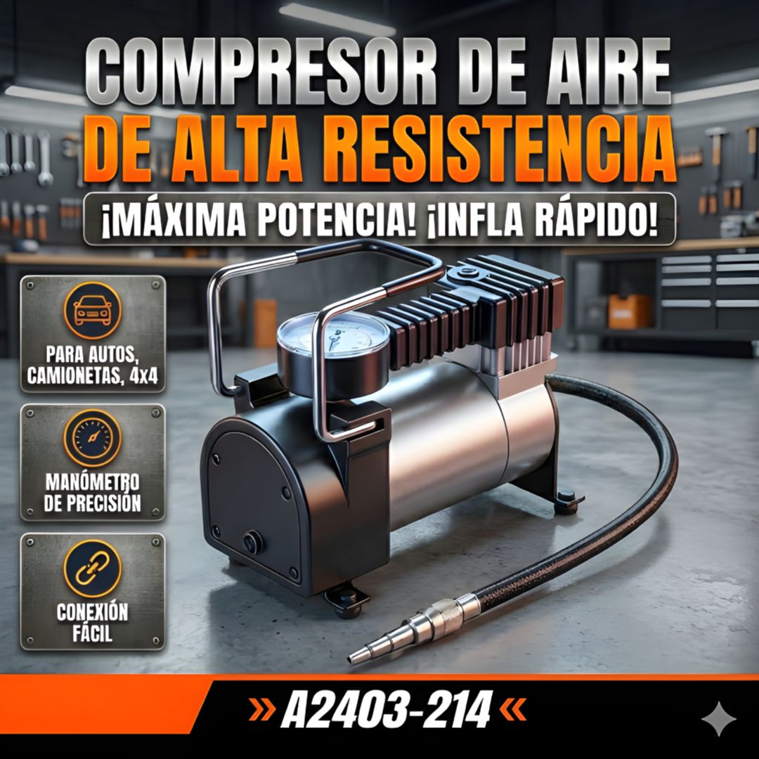 COMPRESOR DE AIRE PARA AUTO PORTATIL