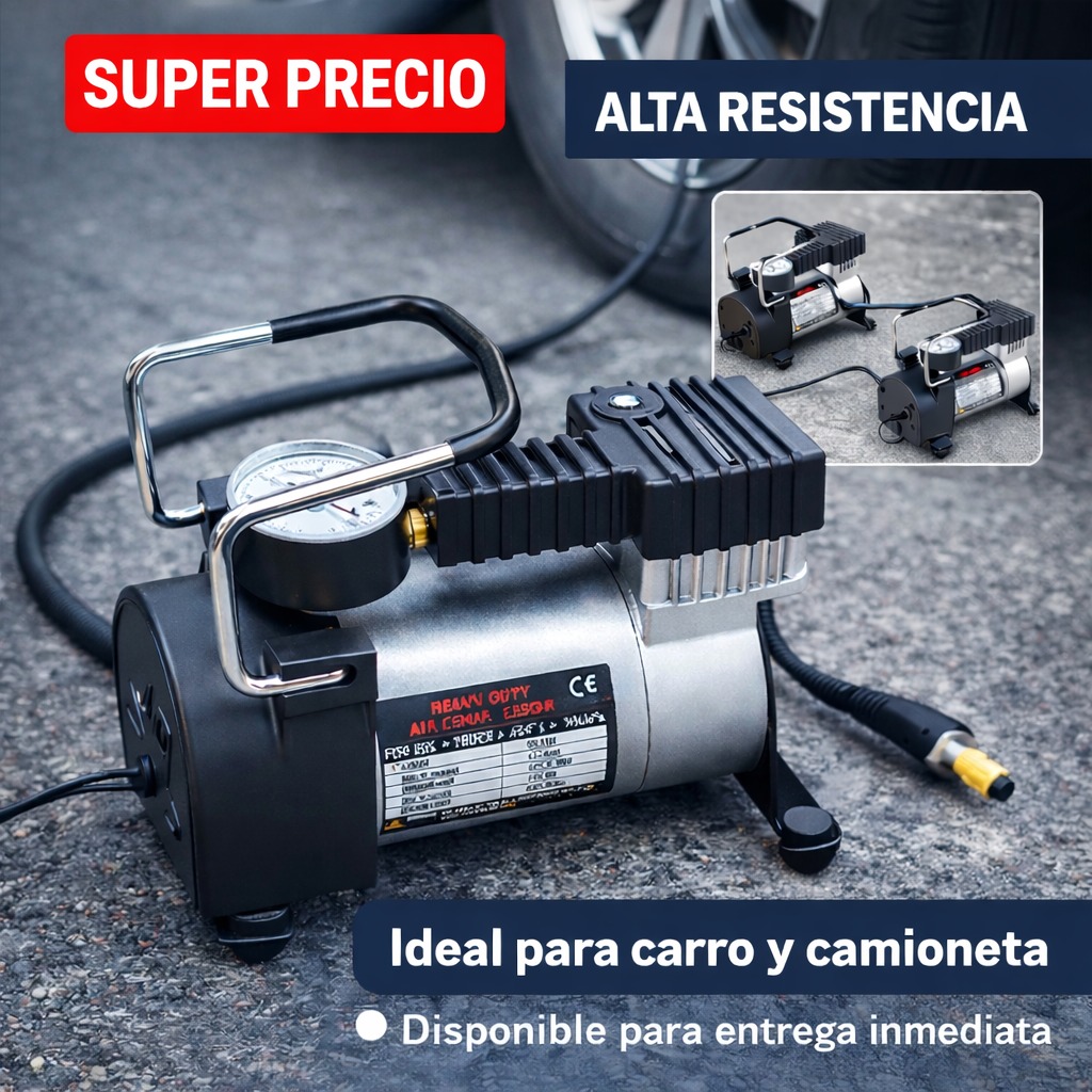 COMPRESOR DE AIRE PARA AUTO PORTATIL