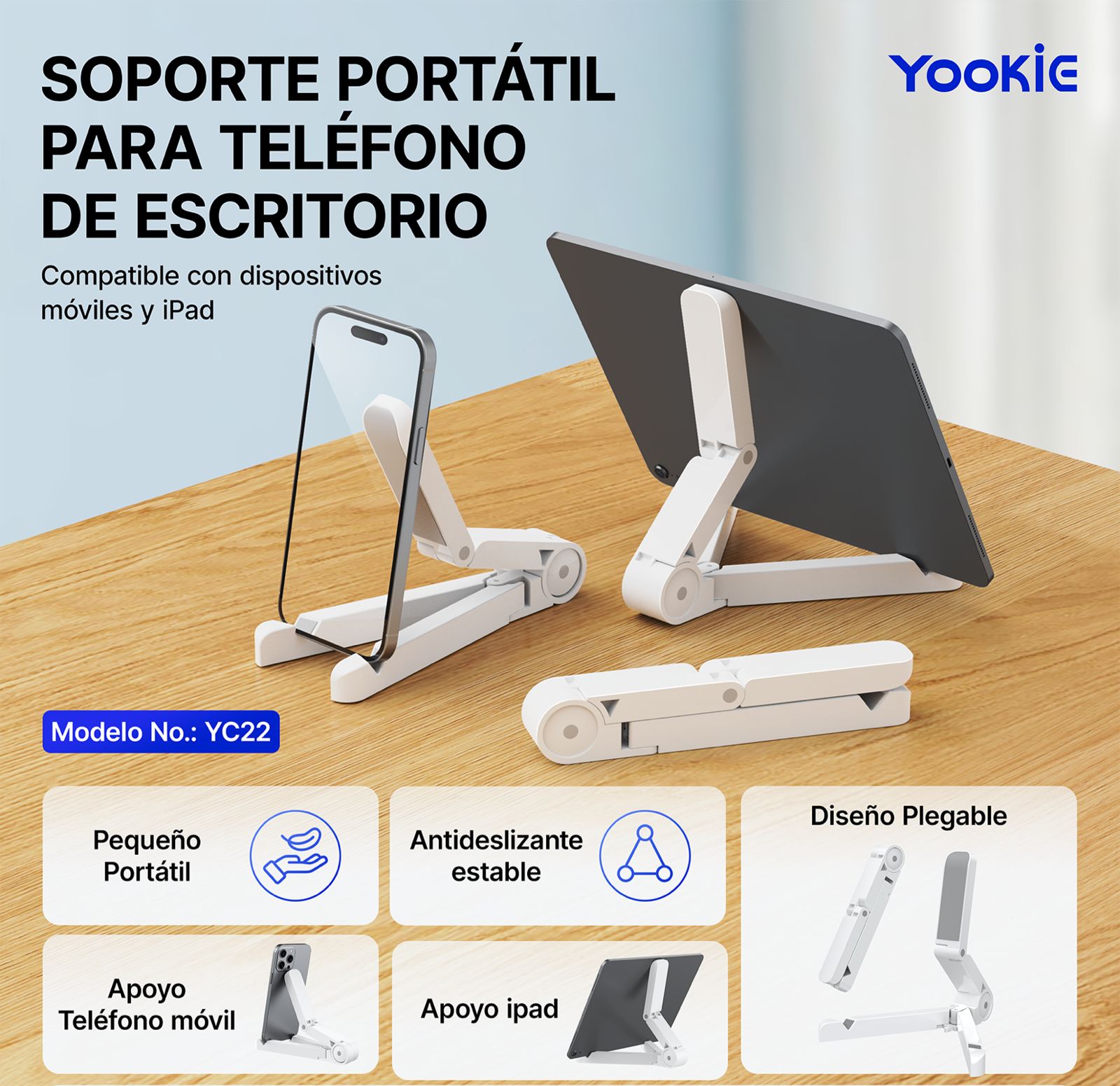 SOPORTE PORTATIL PARA CELULAR O TABLET MODERNO