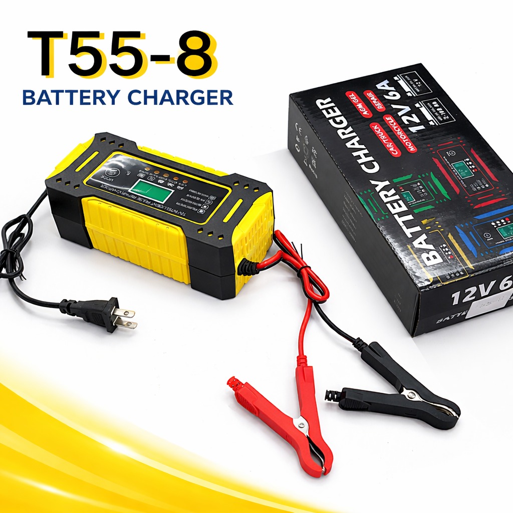 CARGADOR DE BATERIA PARA CARROS Y MOTOS