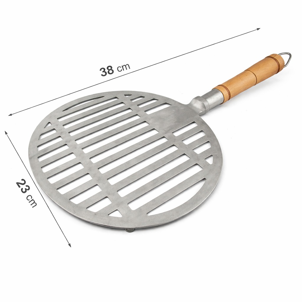 PARRILA EN ALUMINIO MANGO MADERA