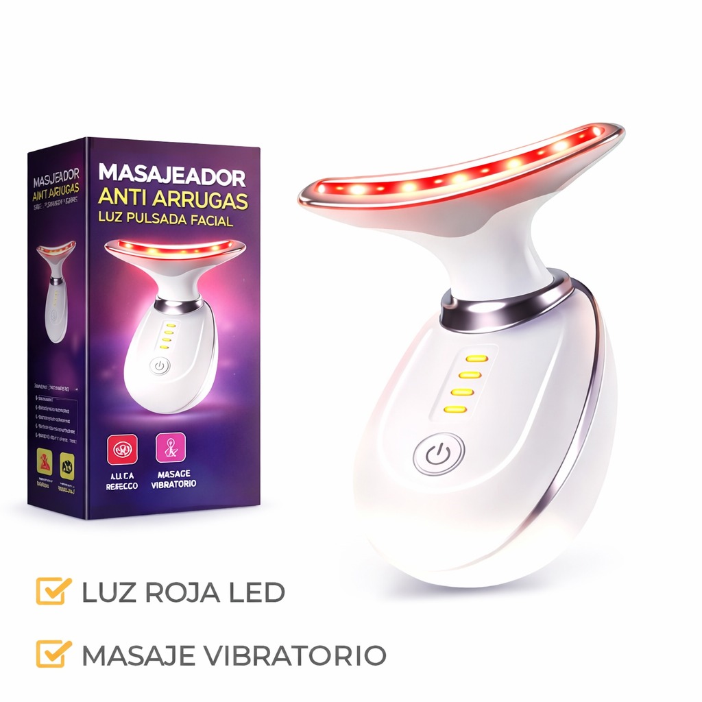 MASAJEADOR ANTI ARRUGAS LUZ PULSADA FACIAL