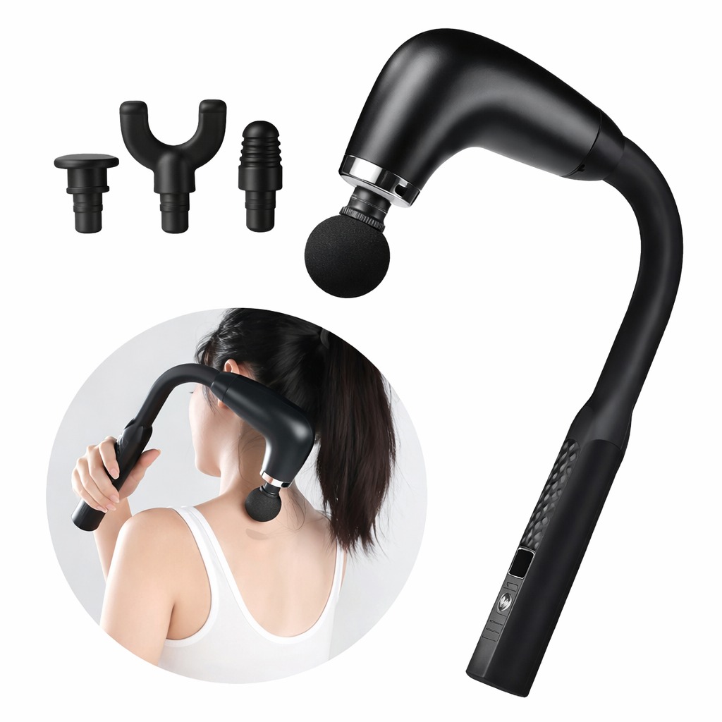 MASAJEADORA ELÉCTRICA LARGO 4 CABEZALES RECARGABLE