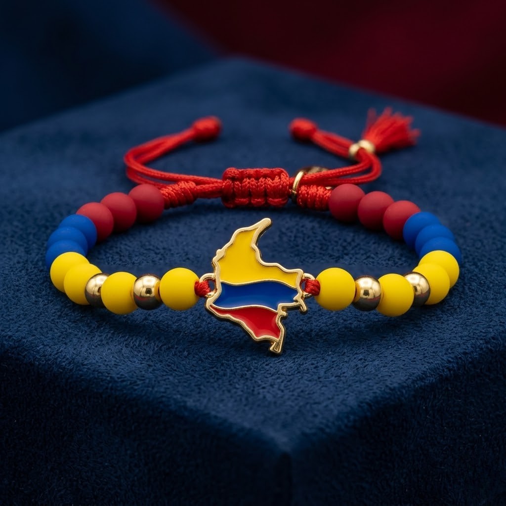 PULSERA PUEBLO COLOMBIANO EN RODIO