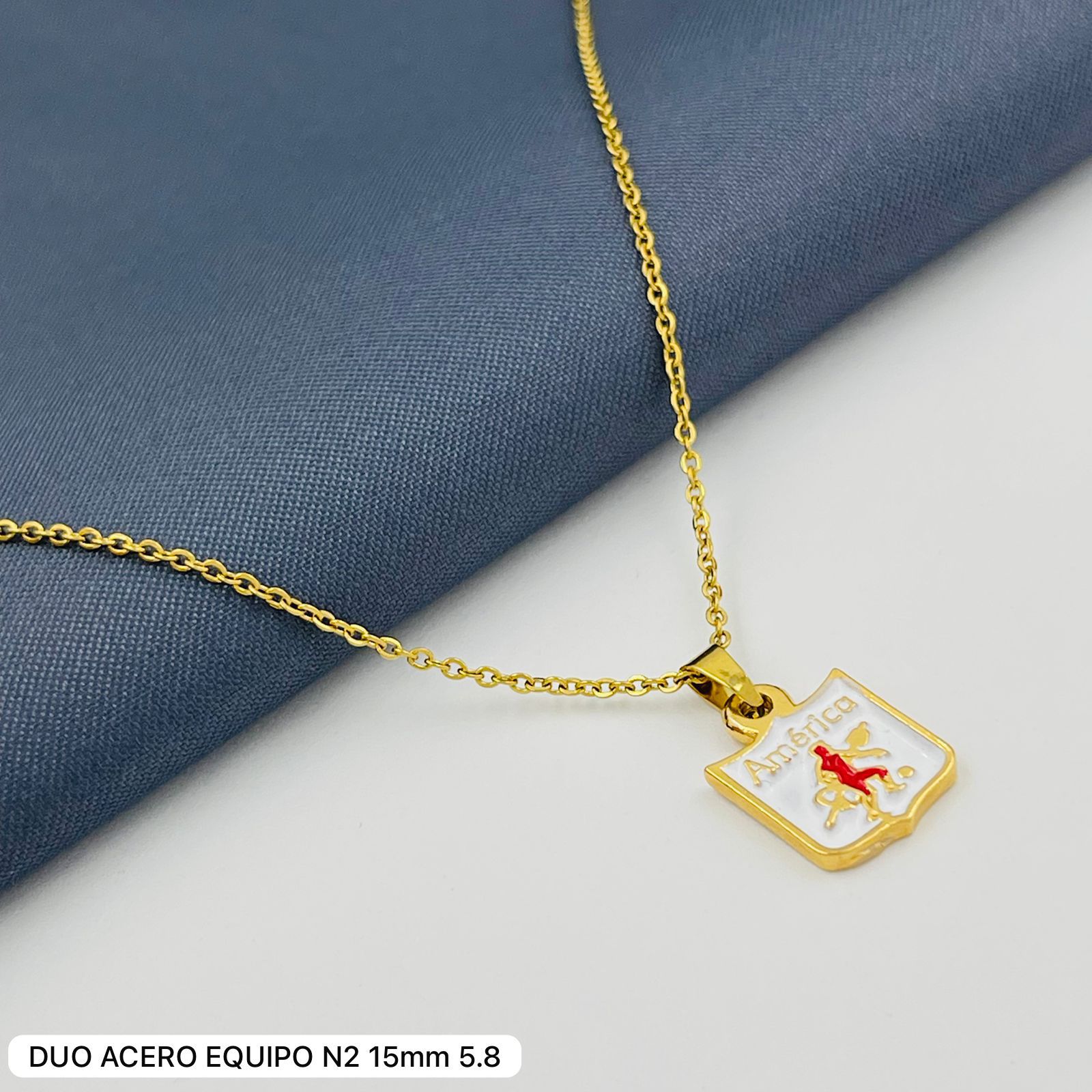 CADENA  Y DIJE FUTBOL COLOMBIANO AMÉRICA DE CALI 