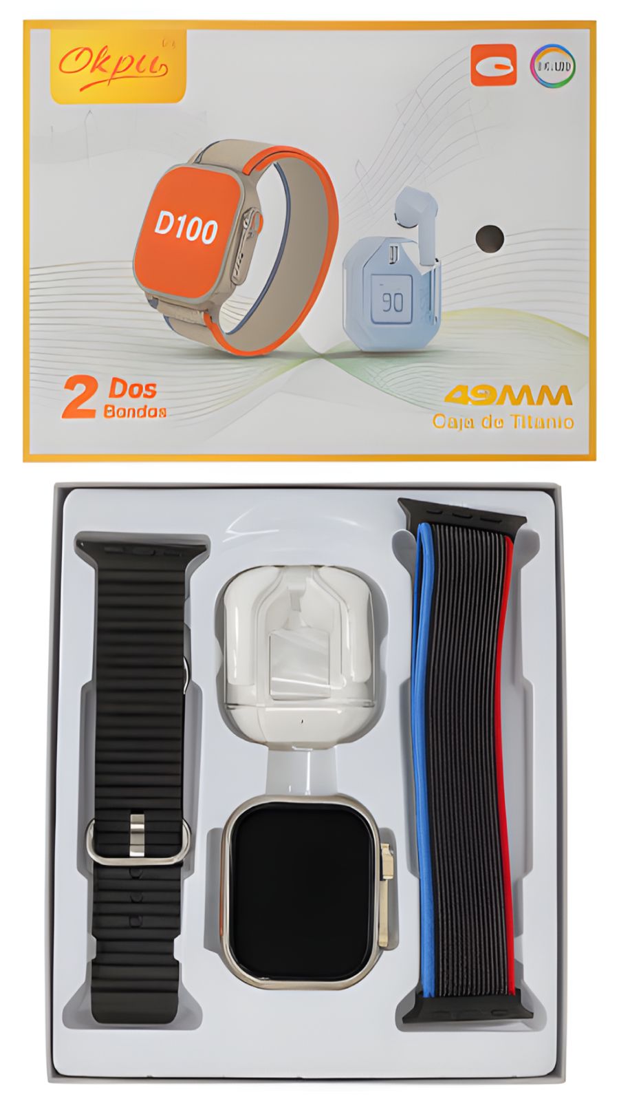 RELOJ INTELIGENTE + AUDIFONOS