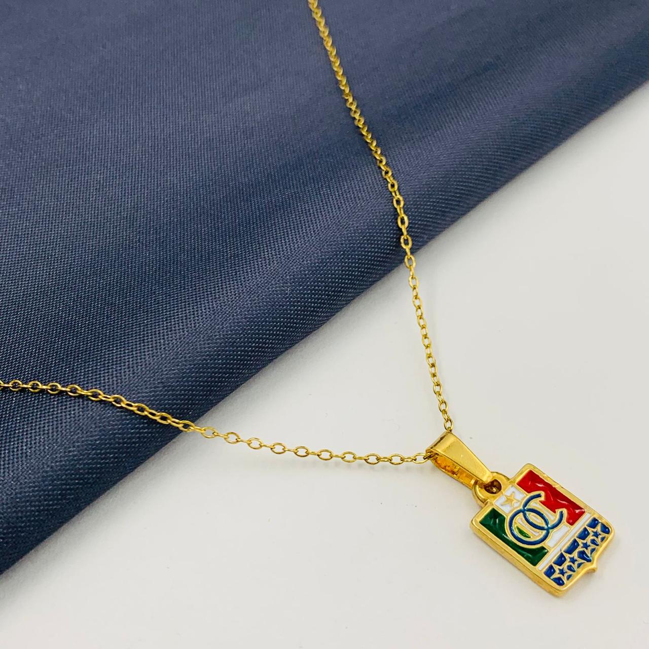 CADENA Y DIJE FUTBOL COLOMBIANO CLUB ONCE CALDAS