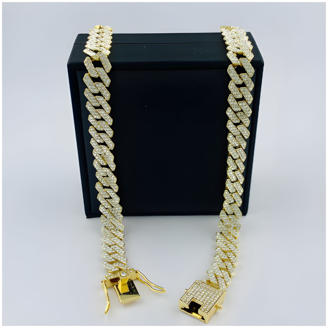 CADENA EN RODIO BRILLANTE 78A