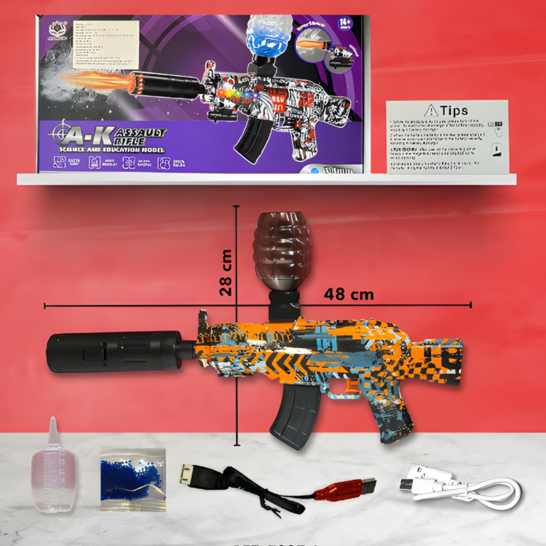 AK47 PISTOLA DE HIDROGEL LUZ Y HUMO