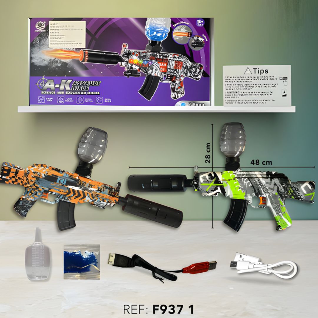 AK47 PISTOLA DE HIDROGEL LUZ Y HUMO