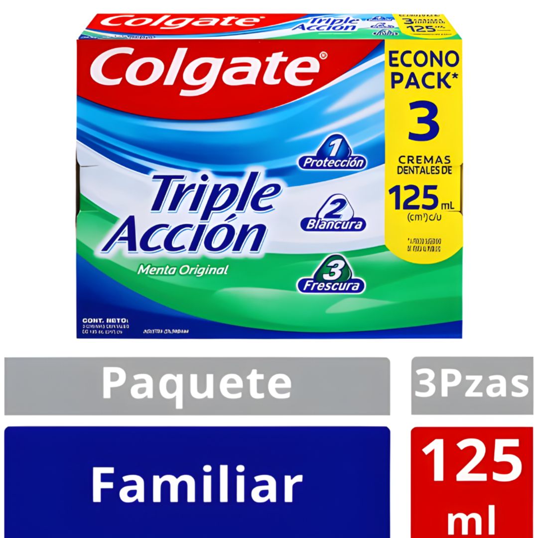 COLGATE TRIPLE ACCION X3 PACK 125ML