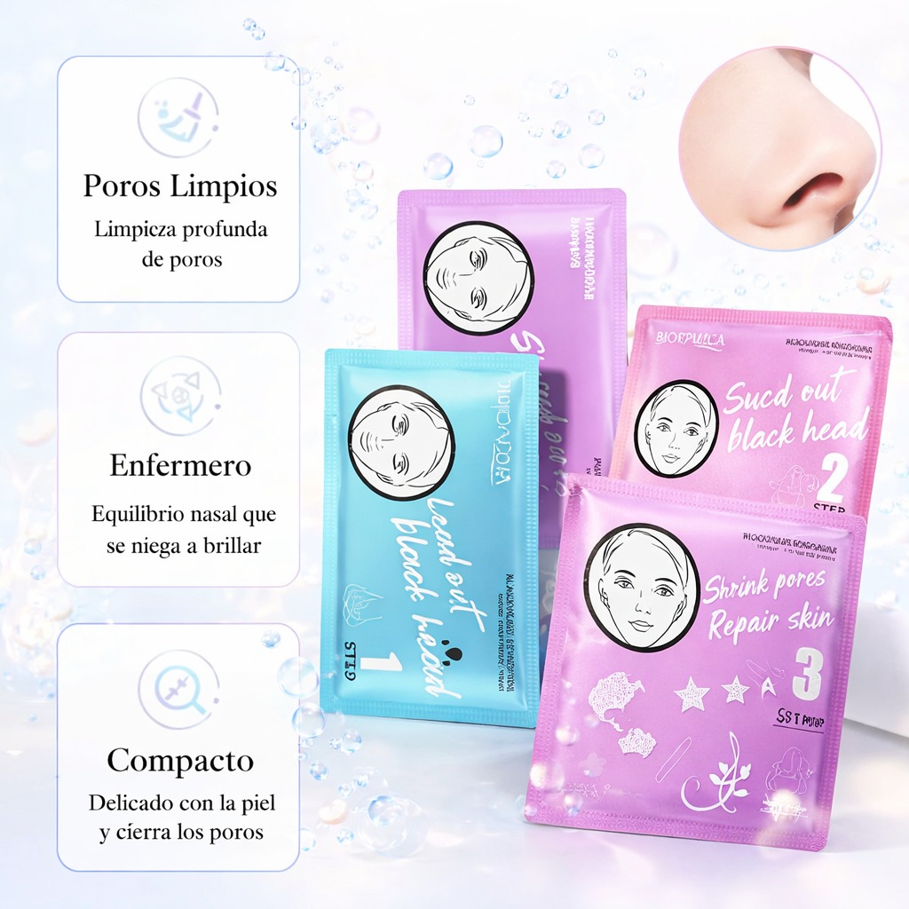 MASCARILLA 3 PASOS PARA EXTRAC PUNTOS NEGROS